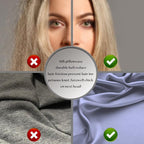 Silk Body Pillowcase Mulberry Silk Pillowcase Body Pillow Cases with Zipper Soft Breathable Smooth Cooling 20x54 inches Body Pillow Pillowcase for Sleep (Grayish Blue,20"X 54",1Pcs)
