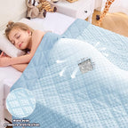 yescool Weighted Blanket 3 lb Light Blue Small Weighted Lap Blanket for Boys and Girls, Cooling Weighted Throws Blanket Minky Heavy Blankets, for 20-45lbs, 36 * 48in
