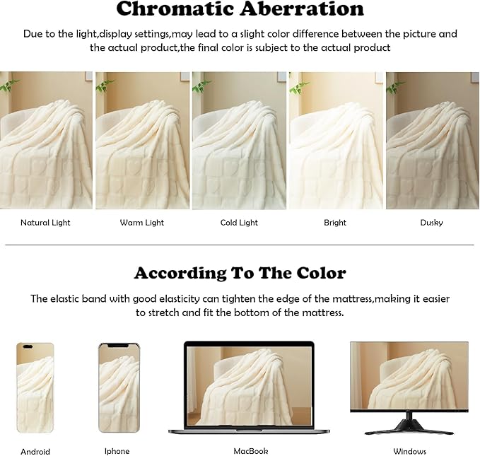 NEWCOSPLAY Super Soft Queen Blanket Ivory Love Premium Silky Flannel Fleece 3D Heart Checkered Lightweight Bed Blanket All Season Use (Ivory Love, Queen(90"x90"))