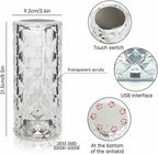 IMQSQIK Crystal Table Lamp,RGB Rose Diamond Touch Lamps (2PACK) Color Changing Night Light for Bedroom/Living Room/Party Dinner Decor Creative Lights Housewarming (Remote & Touch