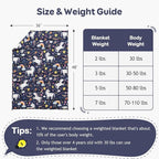 Kivik Unicorn Weighted Blanket 3lbs, Cooling Breathable Small Blankets, Soft Heavy Throw for School Calming & Bed Sleep Gifts for 4 5 6 7 + Year Old, Machine Washable, 36''x 48'', 3 Pounds, Navy Blue