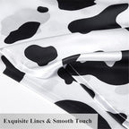 Satin Pillowcase for Hair and Skin Cow Print Silk Satin Pillowcase 2 Pack Standard Size Pillow Cases Set of 2 Cooling Silky Pillow Cover with Envelope Closure (20x26 inches, Cow)