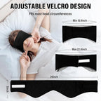 Sleep Mask, Eye Mask for Sleeping with Heads Adjustable, Earmuffs for Sleep for Men & Women, 2 in 1 Ear Mask and Blindfold, Soft Dual-Sided All-Season Eye Cover for Side Sleepers (Black)
