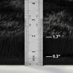 Deerhoo Large Shag Area Rugs 9 x 12, Plush Fuzzy Rugs for Living Room, Ultra Soft Fluffy Furry Rug for Bedroom, Indoor Carpet Nursery Rugs for Kids Room Home Decor, Black