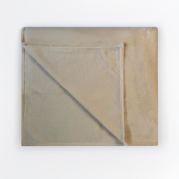 Fleece Blanket Full/Queen - 80x90 Inch Lightweight & Buttery-Soft Throw for Bed, Sofa, Camping | 300GSM Cloud-Touch Microfiber | Cozy Essentials for Travel & Movie Nights, (Cream)