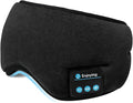 Wireless Sleep Mask,SKEYEOL Sleep Headphones,Adjustable&Washable Music Travel Sleeping Headset with Built-in Speakers Microphone Hands-Free for Air Travel,Siesta and Sleeping
