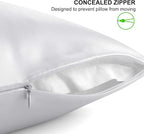 ALASKA BEAR 100% Pure Mulberry Silk Pillowcase for Curly Hair Wife Women Mother Her Grandma Pillow Slip Machine Washable Queen 20"x30" (1 Pack, Silver)