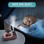 Travel Humidifier, Portable Small Humidifier for Plants, Bedroom, Office, Hotel or Car, 5000mAh Battery Operated Mini Cool Mist Humidifiers, Quiet 23dB, Auto-off, Night Light and BPA-Free, Pink