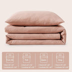 WRENSONGE Twin/Twin XL Comforter Set for Girls Teens, 1 Dusty Pink Comforter & 1 Pillow Sham, Soft Lightweight Kids Comforter Sets for All Seasons Dorm Bedding