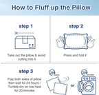 Favocama Cooling Pillow for Sleeping, Shredded Memory Foam Pillows King Size Set of 2, Double Sided Cooling Bed Pillows for Hot Sleepers, Side Back and Stomach Sleepers
