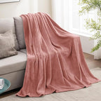 BEDELITE Fleece Blanket Dusty Pink Throw Blankets for Couch & Bed, Luxury Plush Cozy Fuzzy Blanket 50x60 inches, Super Soft Warm Lightweight Throw Blanket for Travel Camping