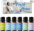 Diffuser Fragrance Oils, Aromtopia Essential Oils for Diffusers for Home, 6x10ml Fresh Home Set, Clean Scents for Candle Soap Making, Dryer Ball, Fresh Linen, Fresh Laundry, Crisp Breeze, Lemon