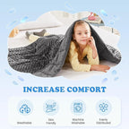 HOSUKKO Weighted Blanket - 2 lbs Grey Thciken Heavy Blanket - Small Size Breathable Blanket(36 * 48 inches, 2 lbs)