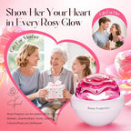 PIKOY Ambient Lighting with 11 Mixed+4 Solid Colors for Teen Girl Gifts Trendy Stuff Rose Flower Mood Light Sunset Lamp Dimmable Night Light Projector for Bedroom with Remote Mothers Day Gifts for Mom