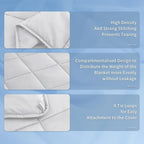 Topcee Weighted Blanket for Adults (20 lbs, 60" x 80") Queen Size Soft Cooling Heavy Blanket Sleeping, Apply to 190-210 lbs Body, Thick Breathable Blanket with Glass Bead, Easy Care