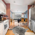 townssilk Area Rug Faux Zebra Print Rug 4.3x4.7 Feet Rug/Mat/Carpets for Home