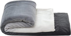 Elegant Comfort Throw Blanket, Reversible Sherpa Flannel, Ultra-Soft, Fuzzy, Cozy and Plush- All Season Lightweight Decorative Throw, 50 x 60 inches, Ombre Design Sherpa Throw, Gray