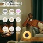 DailyBody Sound Machine White Noise Machine with 30 Soothing Sounds 12 Colors Night Light 36 Levels Volume 5 Timers & Memory Function Effectively Blocks Noise Ideal Sleep Machine for Baby Kids Adults