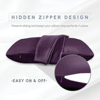 Elegant Comfort 4-Pack King Satin Pillowcase Set, Purple, 20" x 40"