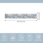 3x20 ft Extra Long Hallway Runner Rug - Non-Slip Washable Floor Runner with Rubber Backing, Modern Low Pile Thin Wide Carpet for Entryway, Kitchen, Living Room (Blue Rust, 3x20)