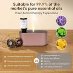 Waterless Diffuser for Home Essential Oil Diffuser, Aromatherapy Diffuser, Portable Scent Diffusers, 3 Mist Modes, Cycle Start for Bedroom, Office Studio 350-700 sq. ft Rose Gold
