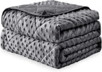 Grey Weighted Blanket Kids 10lbs, 40"x60", Breathable Cooling Minky Heavy Throw Blanket for 80-120lbs, Soft Winter Thick Big Blankets Weighted Comforter Gift for Sleeping