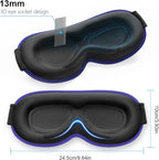 Gritin 100% Blackout Sleep Eye Mask for Women Men,Zero Eye Pressure Sleeping Mask-Ergonomic Design 3D Cutout Eye Movement and Eyelash Friendly Night Blindfold,Soft&Comfortable for Sleeping-Deep Purple