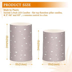Childish Star and Moon Grey Peach Decorative Flickering Candles with Remote Electronic Lights Mystique with Timer for Party Valentine Battery Operated
