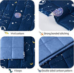 HOSUKKO Weighted Blanket - 3 lbs Cooling Navy Starry Sky Heavy Blanket - Small Size Breathable Blanket for Hot Sleepers(36 * 48 inches, 3 lbs)