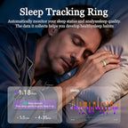 Smart Ring for Women Men, Health Tracker with Heart Rate/Blood Oxygen/Blood Pressure/Sleep Monitoring/Step Counting, IP68 Waterproof Fitness Ring, No App Fees for iPhone & Android (Green, 10#)