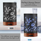 Essential Oil Diffuser Aromatherapy Diffuser - Metal Aroma Diffuser for Home 150ml Ultrasonic Cool Mist Diffuser with 7 Colors Light Auto Shut-Off Protection for Home Office Decor & Gift(Hummingbird)