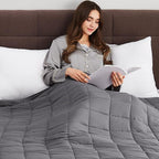 CuteKing Weighted Blanket for Adults (20lbs, 60"x80", Grey) Heavy Blanket for 180-190lbs, Weighted Blanket for Cooling & Heating with Premium Glass Beads, Soft Thick Blanket for Adult All-S
