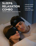 2-Pack Sleep Headphones Bluetooth 3D Sleep Mask & Wireless Headband Headphone with Ultra-Thin Speakers, Sleeping Headphones for Side Sleepers, Running, Workout, Insomniac, Travel, Gifts, Meditation