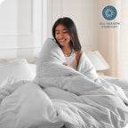 Bare Home Bedding Duvet Cover California King Size - Premium 1800 Super Soft Collection - Lightweight, Cooling - Soft Breathable Bedding Duvet Cover (Cal King, Cloud Grey)