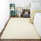 Przemy Washable Area Rug for Bedroom Living Room, 4x6 Feet Cream Memory Foam Rug, Super Soft Modern Indoor Carpet for Bedside Kids Room Girls Boys Dorm Nursery Decor Mat