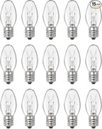 OuuKoo Himalayan Salt Lamp Bulbs - 120V 25W High Output Warm White Light 2700K for Himalayan Salt Lamps & Baskets, Scentsy Plug-in & Wax Warmers, Night Lights, 15 Packs