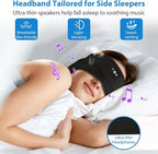 Adjustable Headband Headphones, Sleeping Headphones with Ultra-Thin Speakers, Wireless Headband for Side Sleepers, Yoga, Running, Workout, Travel-Purple