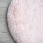 ORINOVA Pink Faux Fluffy Rabbit Fur Rug for Living Room Shag Washable Rug Area Rugs for Bedroom 3x5 Nursery Rugs