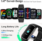 Zeacool Fitness Tracker with 24/7 Heart Rate, Blood Oxygen Sleep Monitor, 123 Sports Modes Calories Smart Watch,IP68 Waterproof Step Counter Activity Trackers Health Pedometer for Women Men