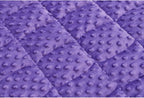 TONGDADA Weighted Lap Blanket 7lbs for Adult,Perfect for Relaxation, Lounging, Napping, Sleeping & Travel,Luxury Minky Weighted Body Blanket,Weighted Throw Blanket-Violet Minky Dot, 29" x 24"