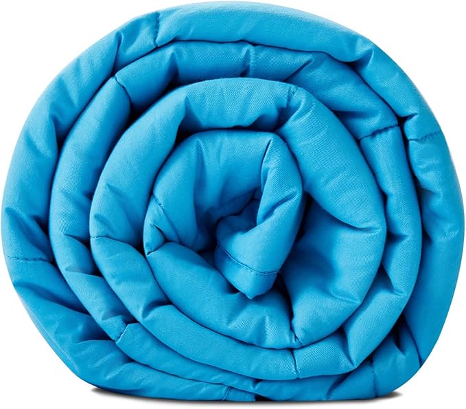 TONGDADA Kids Weighted Blanket | 40''x60'',7lbs | for Child Between 55-80 lbs | Premium Cotton Material with Glass Beads | Teal