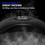 TOPOINT Sleep Mask with Bluetooth Headphones, Breathable Silk Eye Mask for Sleeping Men Women, Bluetooth Sleep Mask Blackout with Speakers, Microphone Handsfree, USB C for Travel Meditation Gifts