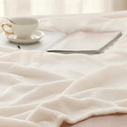 Bedsure Fleece Blankets King Size Cream - Bed Blanket Soft Lightweight Plush Cozy Fuzzy Luxury Microfiber, 108x90 inches