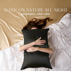ZIMASILK 100% Pure Mulberry Silk Pillowcase for Hair and Skin Health,Soft and Smooth,Both Sides Premium Grade 6A Silk,600 Thread Count,with Hidden Zipper,1pc(Standard 20''x26'',Black)