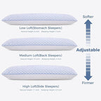 OSBED Cooling Adjustable Shredded Memory Foam Body Pillow - Temperature-Regulating for All Sleepers with Dual Airflow Ventilation(CertiPUR-US & Hypoallergenic & Machine Washable)