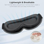 Gritin 100% Blackout Sleep Eye Mask for Women Men,Zero Eye Pressure Sleeping Mask-Ergonomic Design 3D Cutout Eye Movement and Eyelash Friendly Night Blindfold,Ultra Soft&Comfortable for Sleeping-Grey