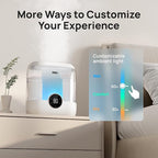 DREO Smart Humidifiers for Bedroom, 6L Top Fill Supersized Cool Mist Humidifier for Large Room, 60 Hour Runtime, Quiet Ultrasonic Humidifiers for Plants, Indoor, Home, Night Light, White