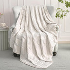 Mr. Sandman Weighted Blanket for Adults, Heavy Blanket for Woman, Man Sleeping/Calm, Soft and Cozy Weighted Throw Blankets, Machine Washable, 48 x 72in, 12 lbs, White