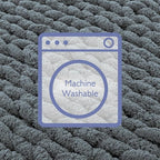Bigacogo Chunky Knit Throw Blanket for Couch, 40x80 inches, 100% Hand Knitted with Thick Jumbo Chenille Yarn, Cozy Soft Large Rope Knot Cable Crochet Blankets for Sofa Bed Living Room, Iron Gray