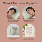 Kitsch Satin Pillowcase with Zipper for Hair & Skin - Softer Than Silk Pillow Cases, Smooth Cooling Satin Pillow Case, Wrinkle-Free, Machine Washable - Pillow Cases Standard Size (19x26) - Sage